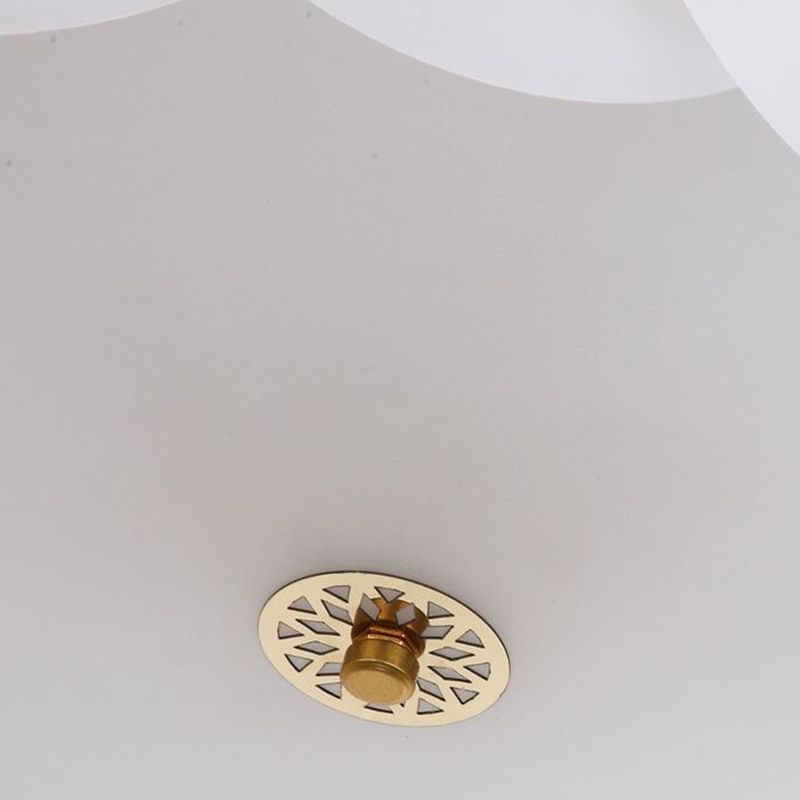 Nordic Ceiling Lighting White Glass Semi Flush Mount for Bedroom