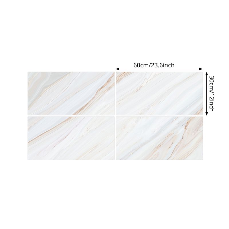 Peel and Paste Marble Wallpaper Panel 23.6' L x 12" W Modern Wall Art for Snack Bar