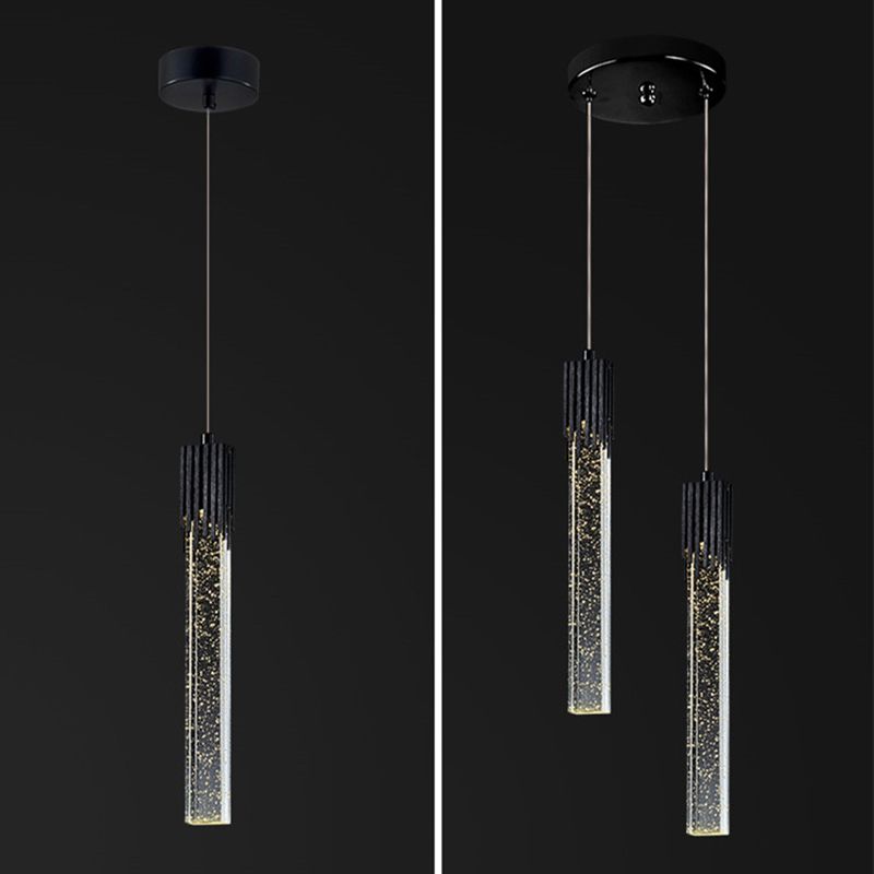 Röhrchen -Anhänger Beleuchtungsrichtung zeitgenössischer Kristall -LED -Schlafzimmer Hanges Anhänger Licht