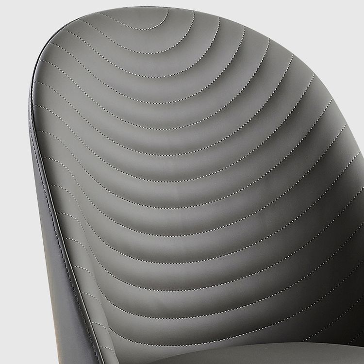 Silla de comedor moderna de piel sintética, silla sin brazos de metal para uso doméstico, para restaurante