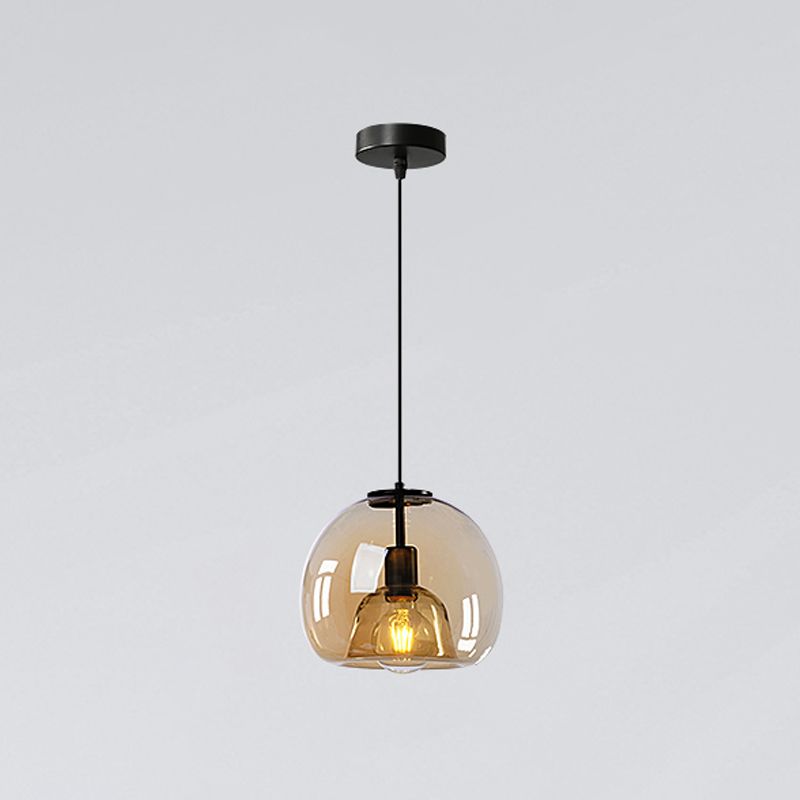 Glass Kitchen Island Pendant Modern Ceiling Fixture for Dining Room