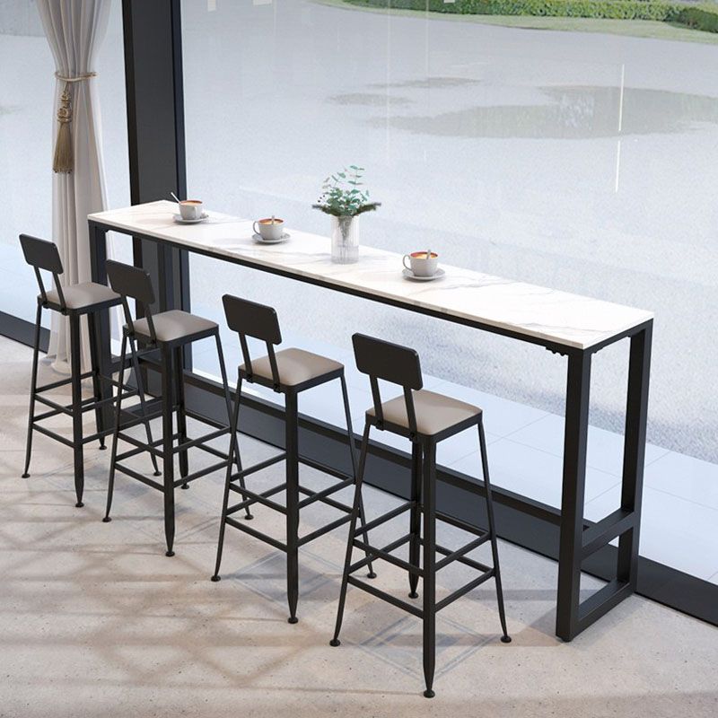 1/4/5 Pieces Pub Table Set Modern Rectangular Table and Stool Set