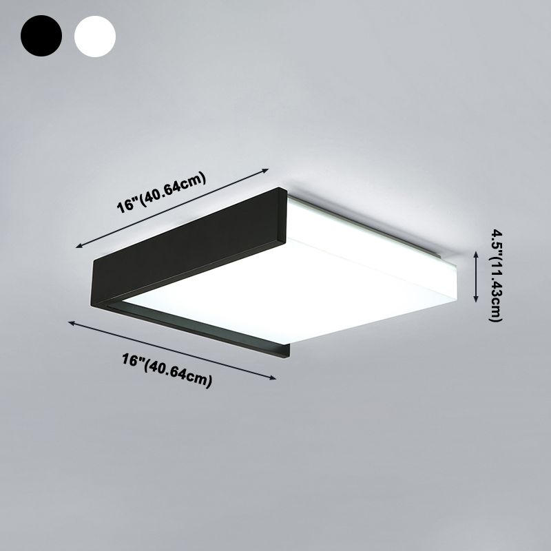 LED Flush Mount Lamp Acrylic Shade Modern Style Ceiling Lights for Bedroom