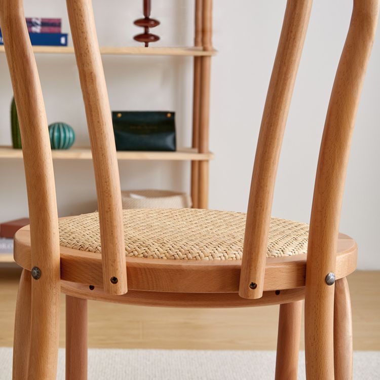 Sillas de madera de haya de estilo moderno, sillas de comedor de cocina con parte trasera Windsor