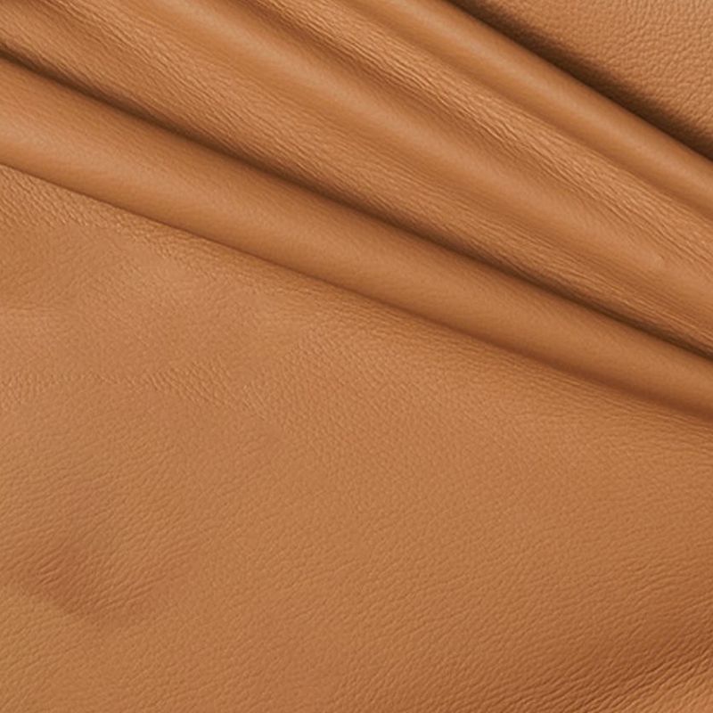 Genuine Leather 2-seater Orange Square Arm Sofa for Bonus Room