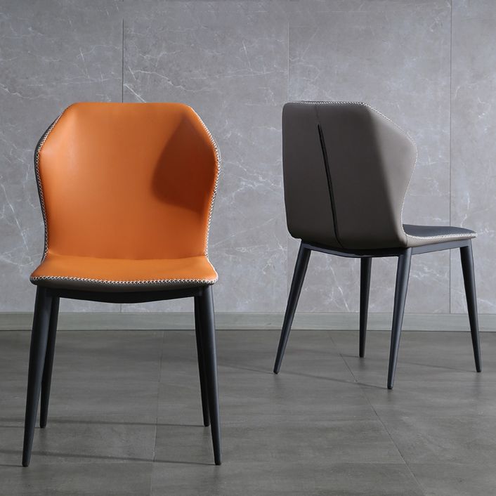 Wingback Chair Metal Industrial Kitchen Dining Room Side Chair