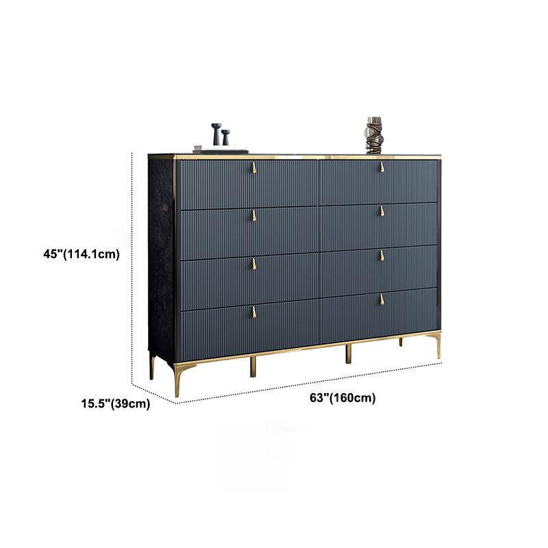 15.21-inch Width Glam Dresser 5/7/8 Drawers Storage Chest Dresser