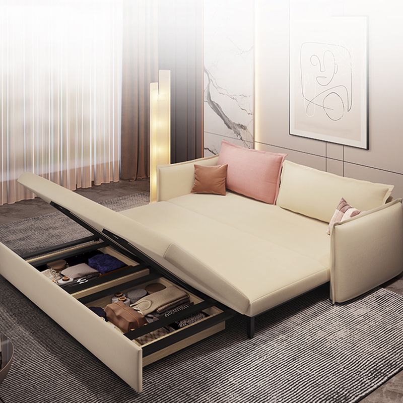 Loose Back Convertible Settee Loveseat Square Arm Standard Bed Settee