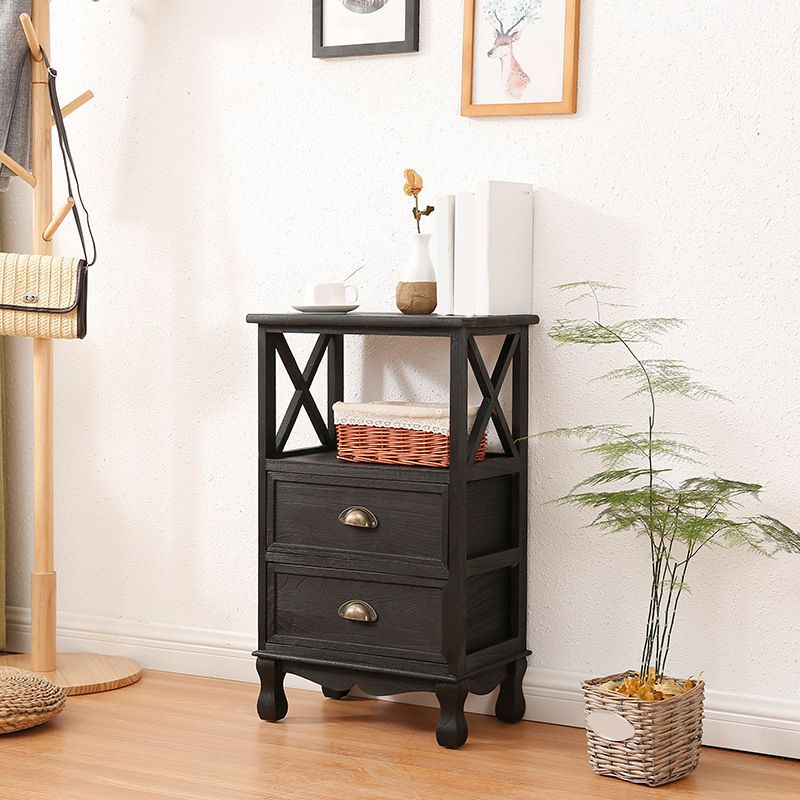 Mid-Century Modern Wood Accent Chest with Drawer Rectangle Chest