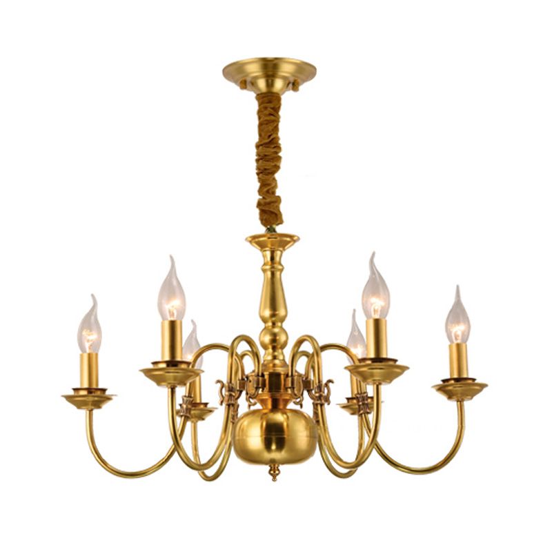 Lampadario in metallo oro in oro candelabra 6/8 luci colonialistica del soffitto per soggiorno per soggiorno
