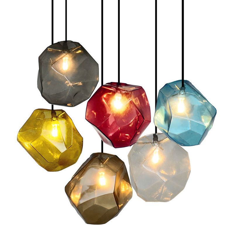 Verre en forme de pierre en option en option Lumière Lumière nordique Amélioration de l'éclairage de simplicité pour chambre à coucher