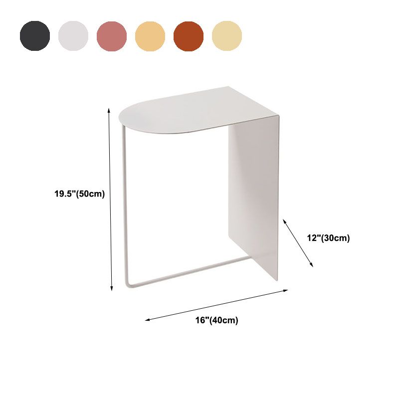 Round Metal Side Table with Abstract Base in Medieval Modern Style