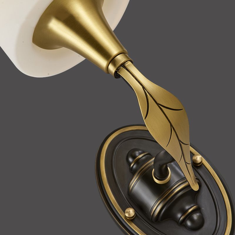 Cone Brass Wall Lamps 1-Light Modern Nordic Wall Mount Lamp for Bedroom