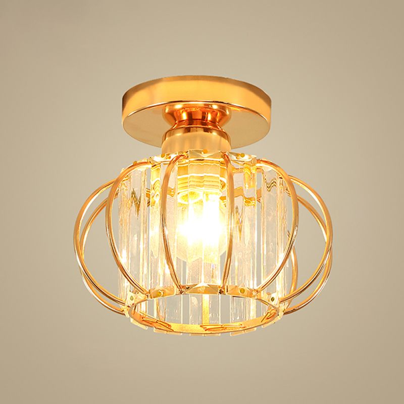 Simplicity-Style Round Ceiling Mounted Fixture Crystal Aisle Ceiling Mounted Light