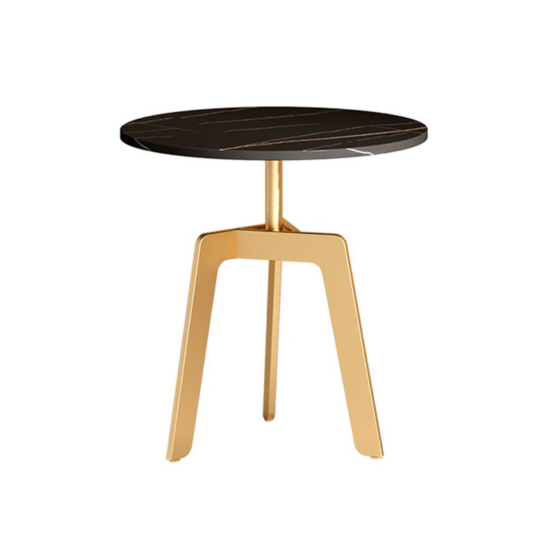 Glam 4 Legs Metal Coffee Table Draw included Oval Single Cocktail Table