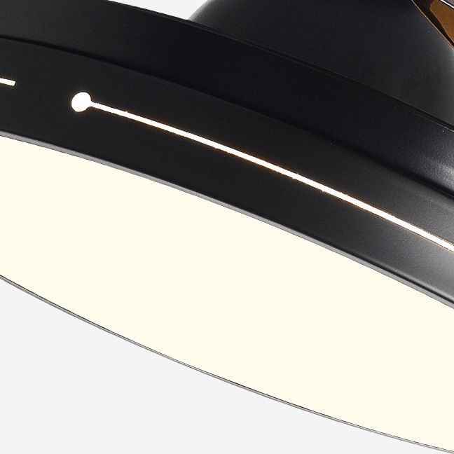 Round Shape Metal Ceiling Fan Lighting Kids Style Single Light Ceiling Fan Lamp