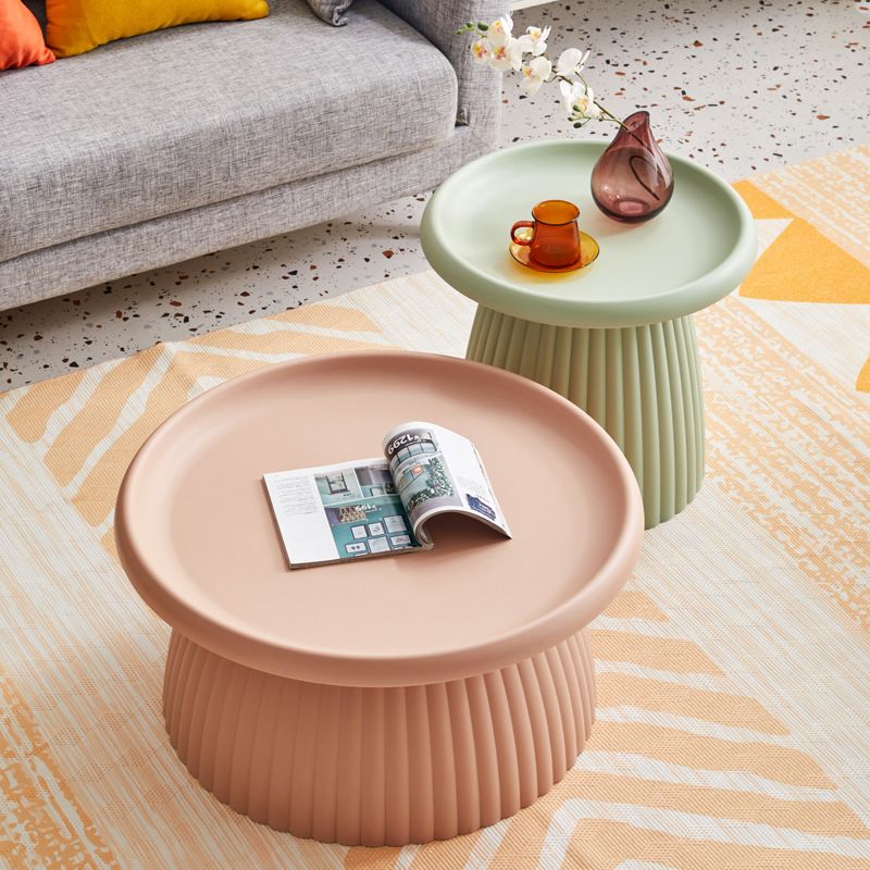 Round Pedestal Coffee Table Scandinavian Macaron Coffee Cocktail Table