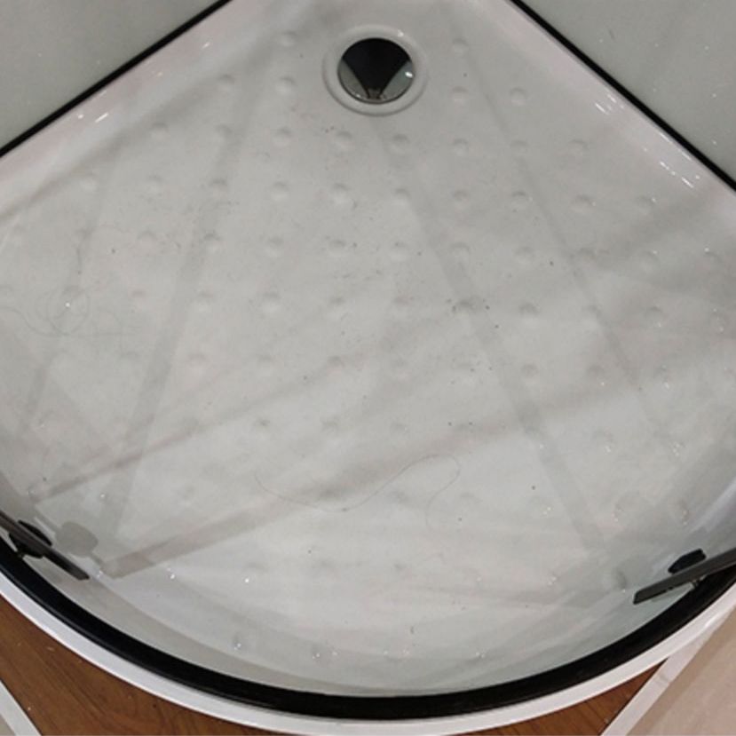 Shower Stall Semi-Frameless Double Sliding Rounded Shower Enclosure