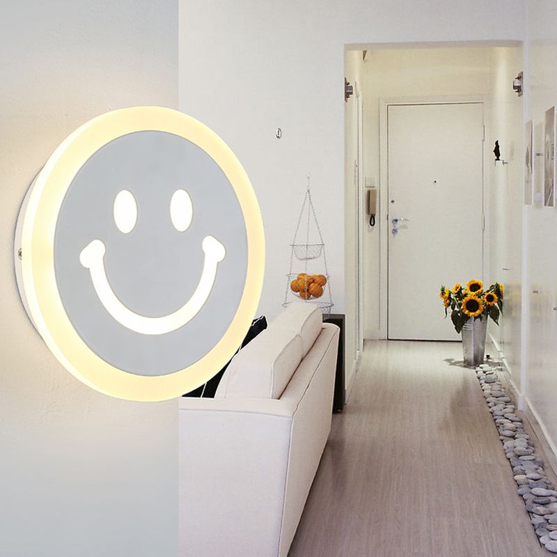 Luz de pared de acabado acrílico contemporáneo delgado acrílico acrílico luz de pared para niños dormitorio para adultos