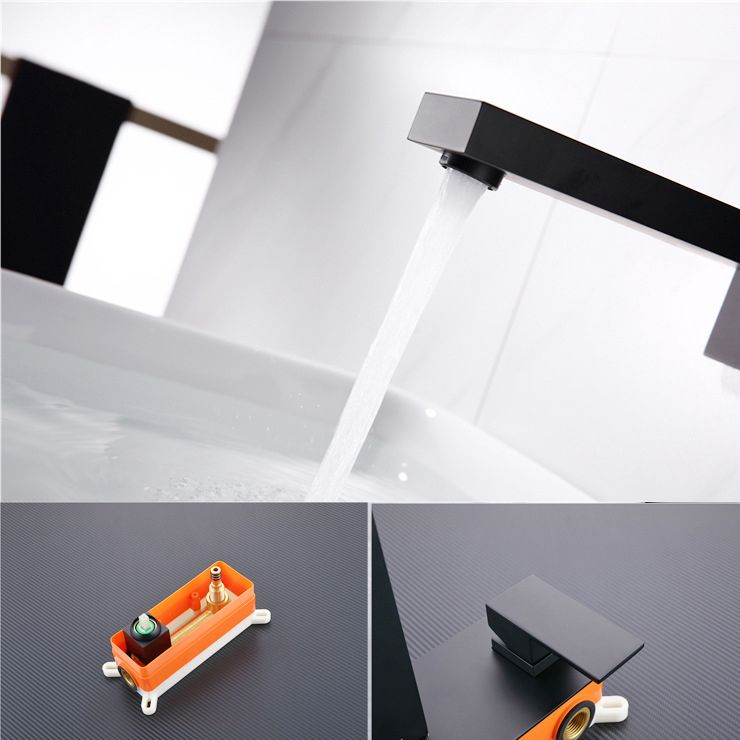 Modern Wall Mounted Faucets Copper Widespread Wall Mounted Bathroom Sink Faucet