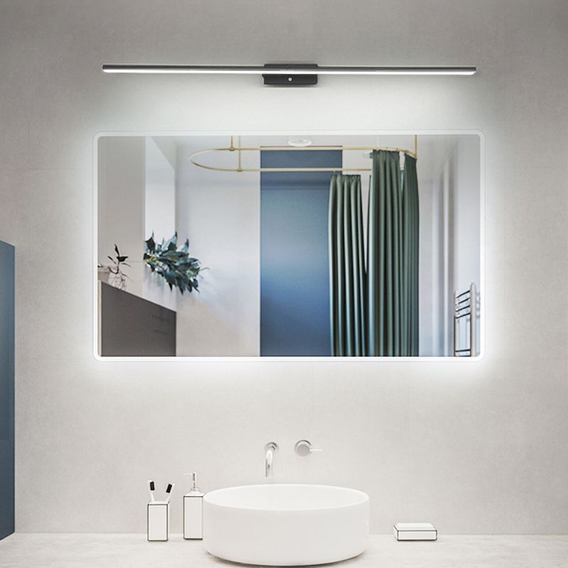 Nordic Style Iron Vanity Light LED Strip Shape Vanity Lamp for Shower Room