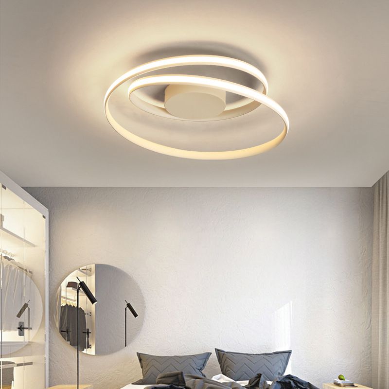 Plafonnier LED linéaire en silicone dans un plafonnier d'intérieur en aluminium de style concis moderne