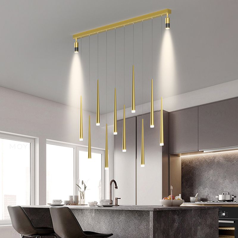 Metaal minimalisme plafondlamp 1-licht LED hanglampverlichtingsarmatuur voor eetkamer