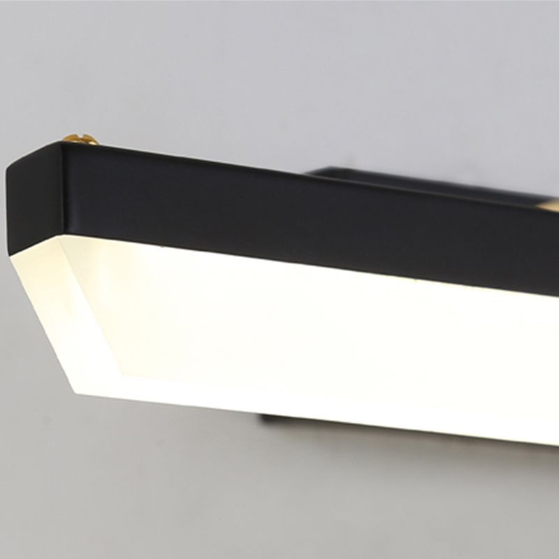 Metal Linear Shade Wall Sconce Modern Style 1- Light Mirror Wall Mount Lighting