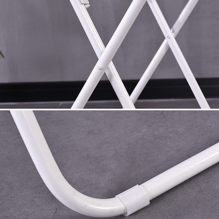 Folding Dining Table Set with Round Top and White Base Table Set for Home Use