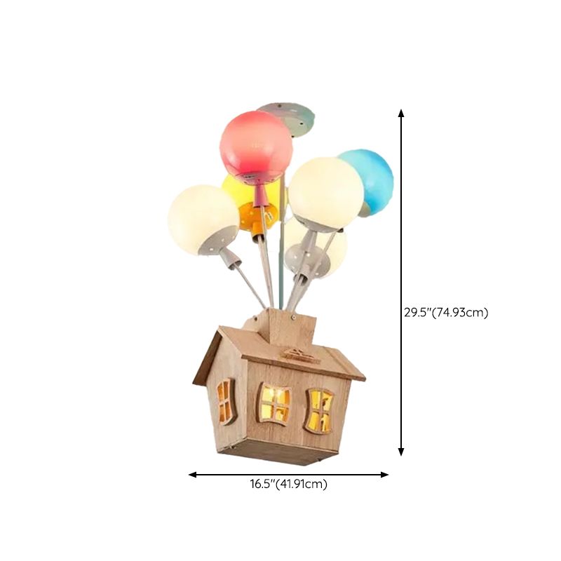 Contemporary Ceiling Lamp Colorful Glass Shade Flush Mount Light Fixture