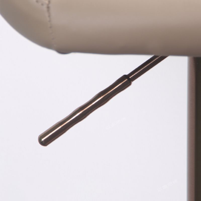 Glam Style Counter Stool Faux Leather Adjustable Height Bar Stool with Swivel