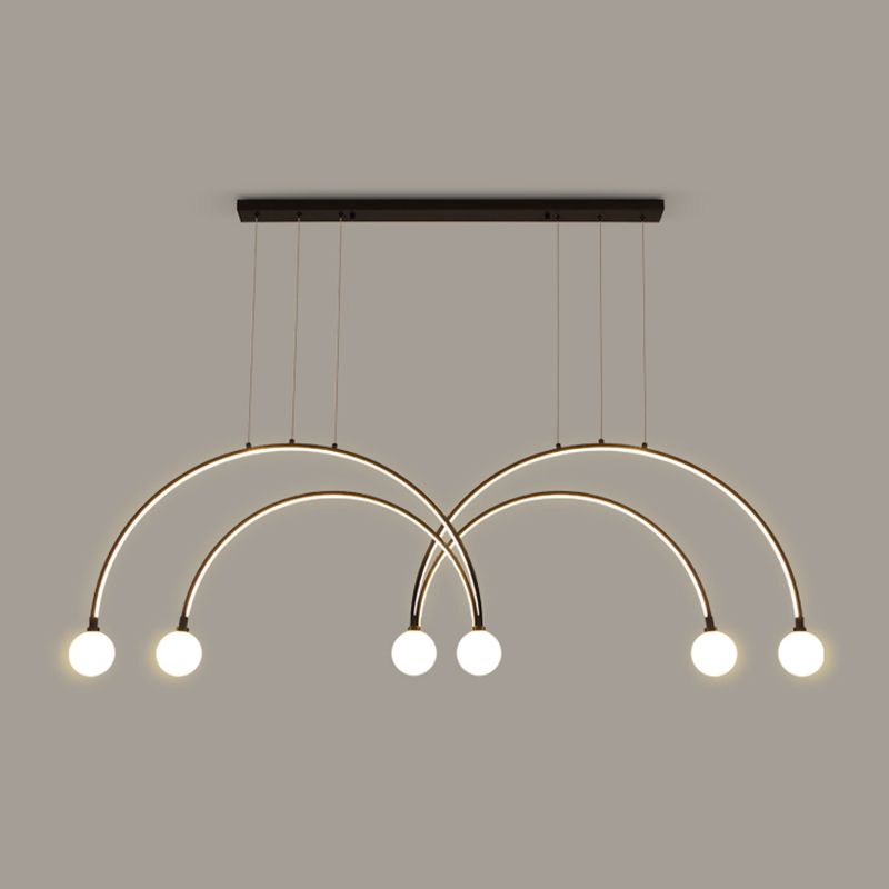 Modern Style Pendant Light LED Ball Shade Chandelier Light for Dining Room Kitchen
