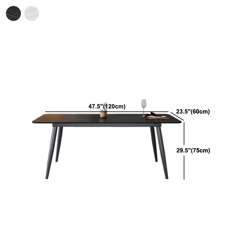 Sintered Stone Industrial Kitchen Desk Rectangle Dining Room Table
