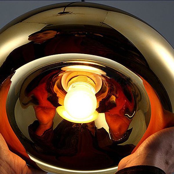 Lampada appesa al vetro minimalista, luce a cupola di lusso lampada appesa per interno