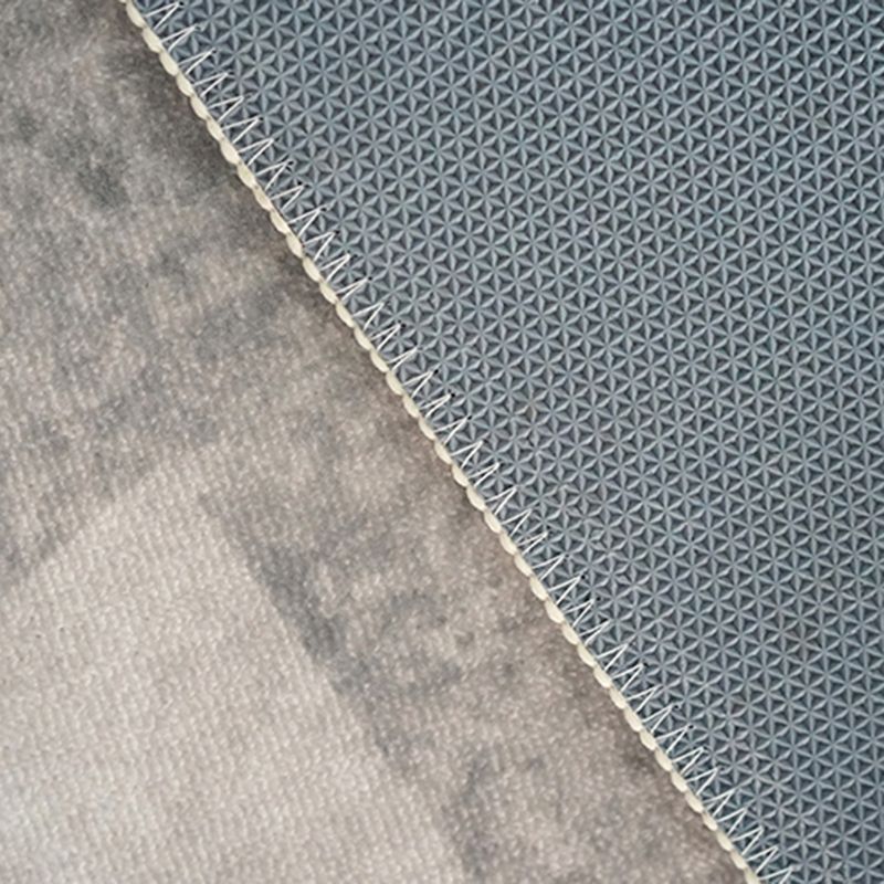 Rapis moderne noir Polyester à rayures Rapis intérieur Tapis de support sans glissement pour le salon