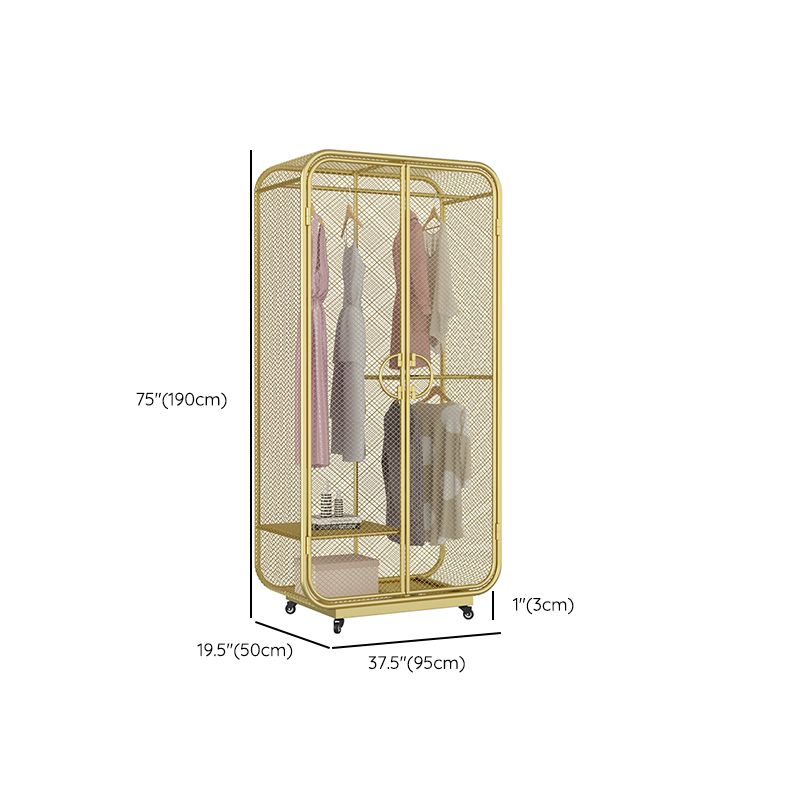 Modern Style Wardrobe Closet Metal Wardrobe Cabinet for Bedroom