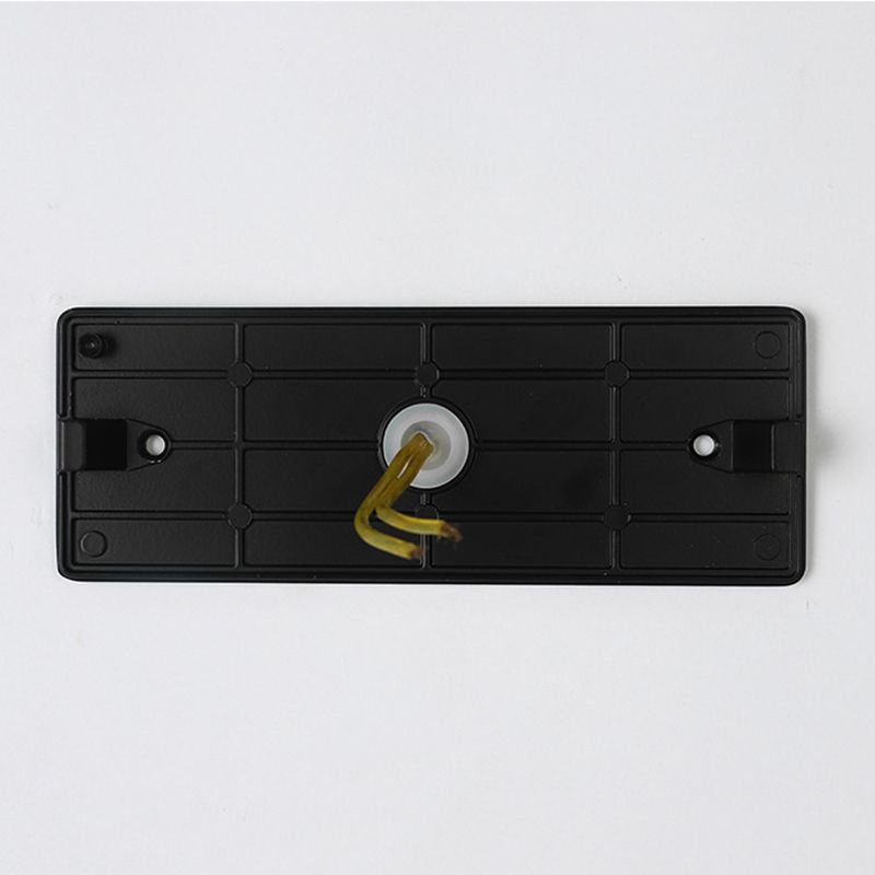 Black 4-Light LED Wall Lamp in Modern Simplicity Aluminium Rectangular Wall Light with Glass Shade