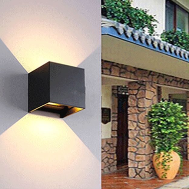 Modern Style Aluminum Wall Light Geometric LED Wall Washer for Outdoors