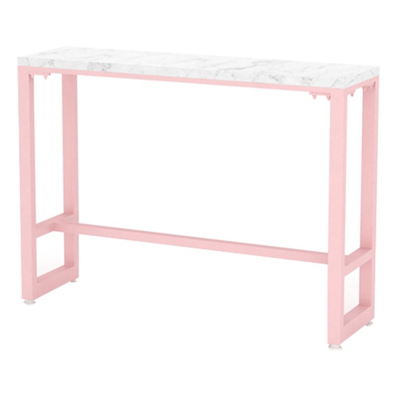 Moderne rosa Rechteck Gegenhöhe Pub Tisch Café Hode Footreest Pub Bar Table