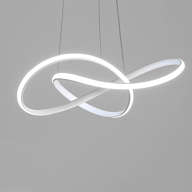 Modern Dining Room Lighting Twisted Turned Lighting Fishersts con ombra acrilica