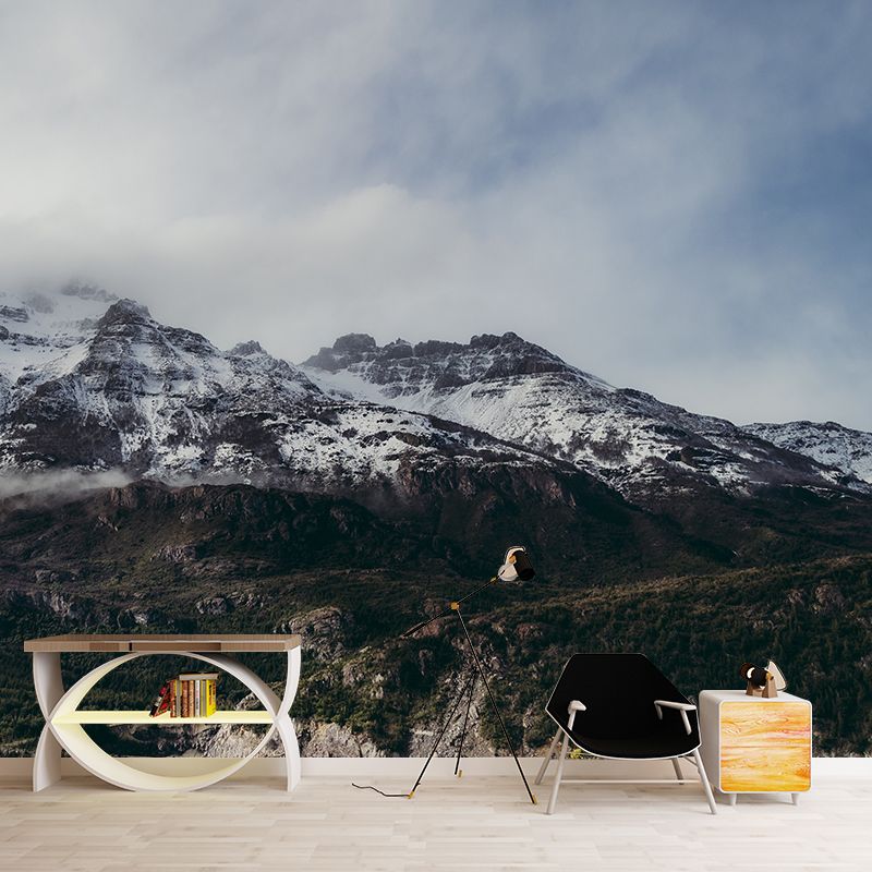 Decorative Photography Mural Wallpaper Mountain Range Indoor Wall Mural