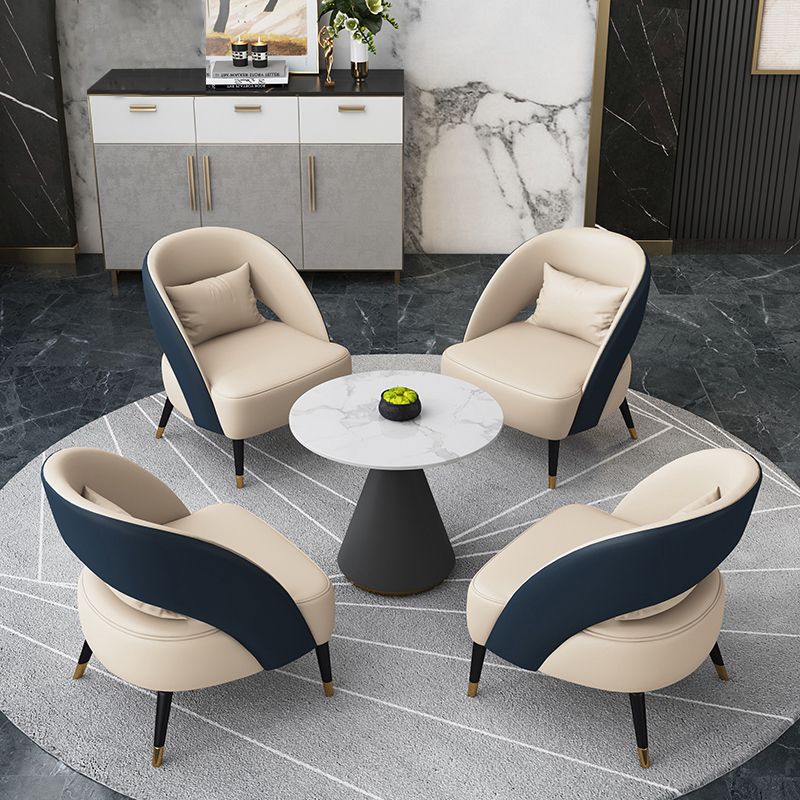 Round Pedestal Dining Table Modern Stone Furniture for Dining Room Home