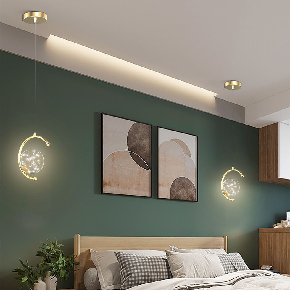 Moderne Glasleitungshänge Deckenleuchte 1-Licht-globale Deckenheize Anhänger Licht