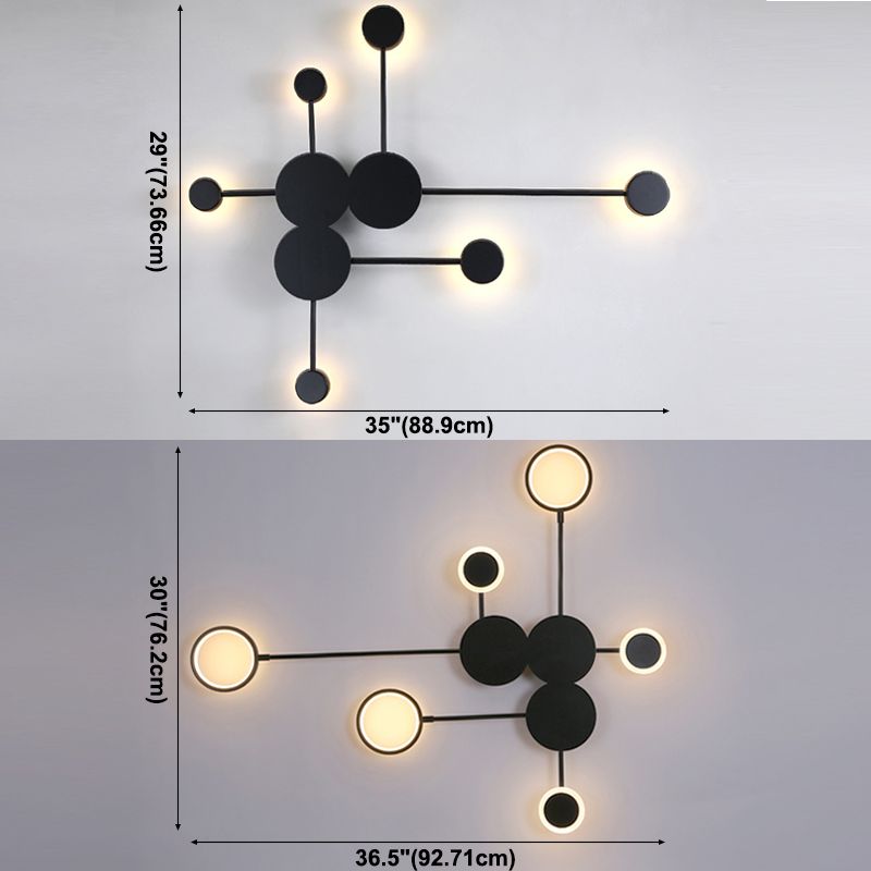 Sputnik Wall Sconce Postmodern Metal 6-Head Living Room Wall Mounted Light