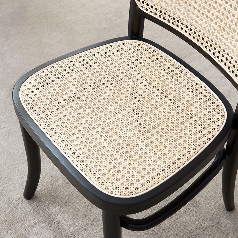 Modern Solid Wood Kitchen Dining Side Chair Opening Back Dining Side Chair