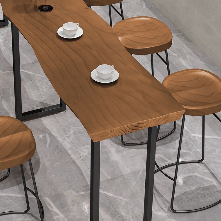 Modern Style Counter Stool Saddle Seat Backless Bar Stool for Indoor