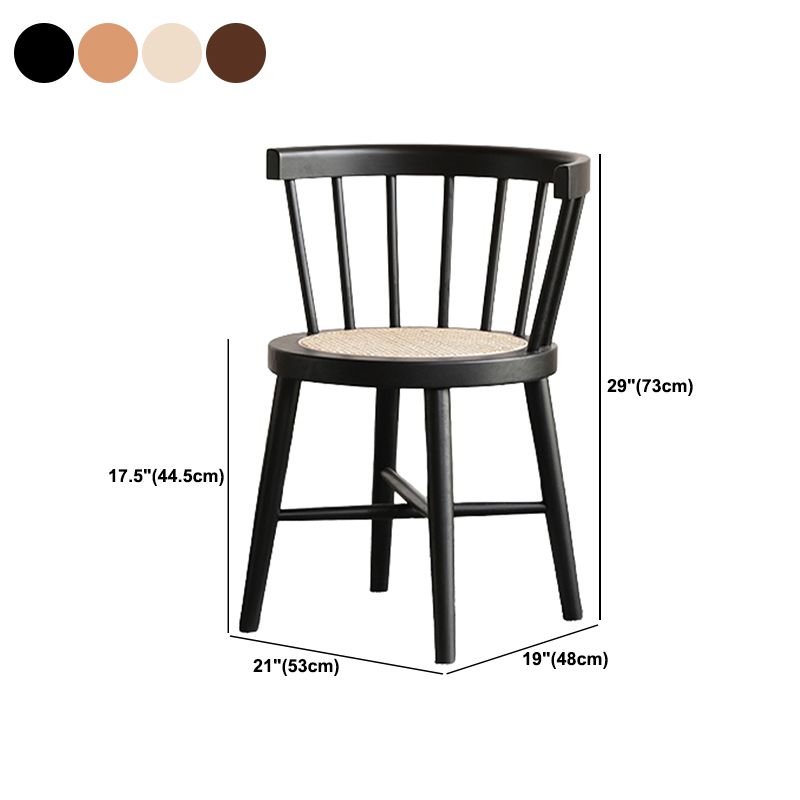 Modern Style Dining Chair Solid Wood Slat Back Side Chair for Home