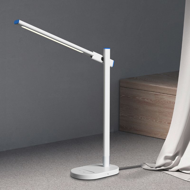Lampada da tavolo da notte lineare in metallo moderno lampada da comodino singolo