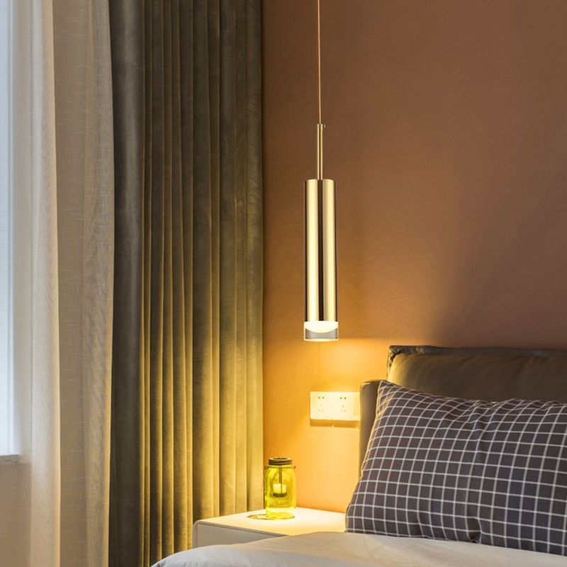 Zeitgenössischer Stil Zylinderform Pendelleuchte Metallhängeanhänger Lichter