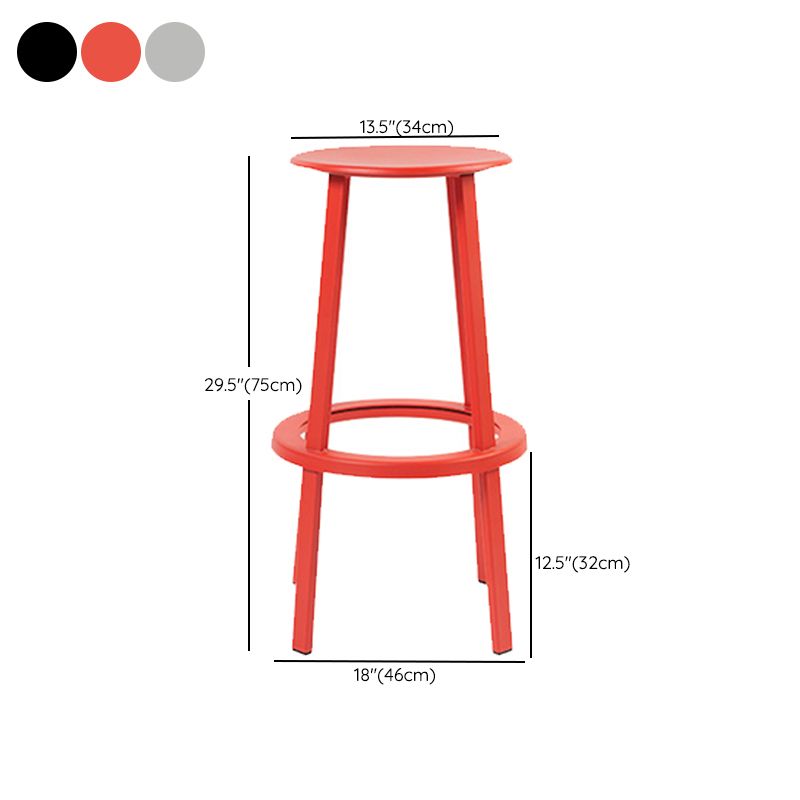 Contemporary Indoor Bar Stool Swivel Bar Stool with Footrest